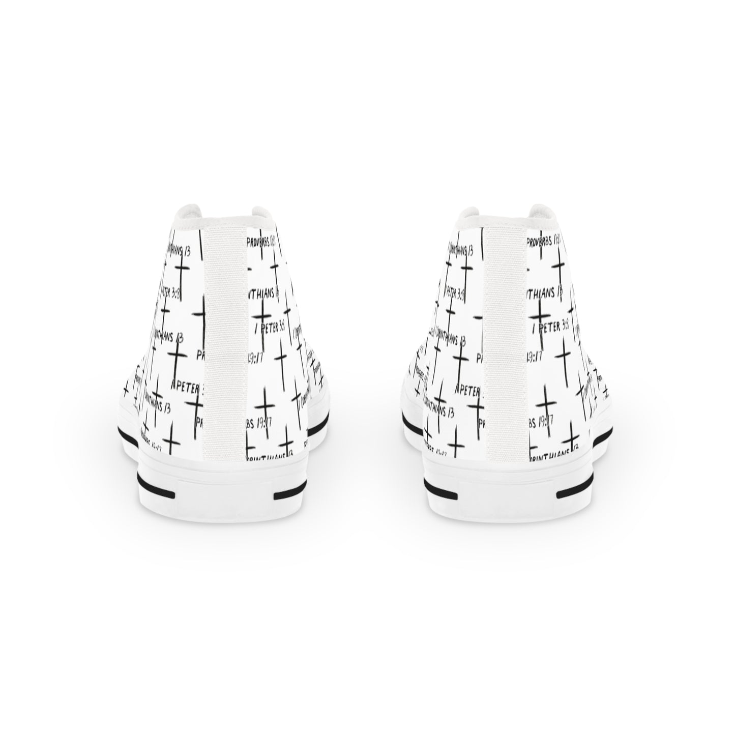 FaithWalks Mens High Top Sneakers — Scripture & Crosses Christian Faith Shoes