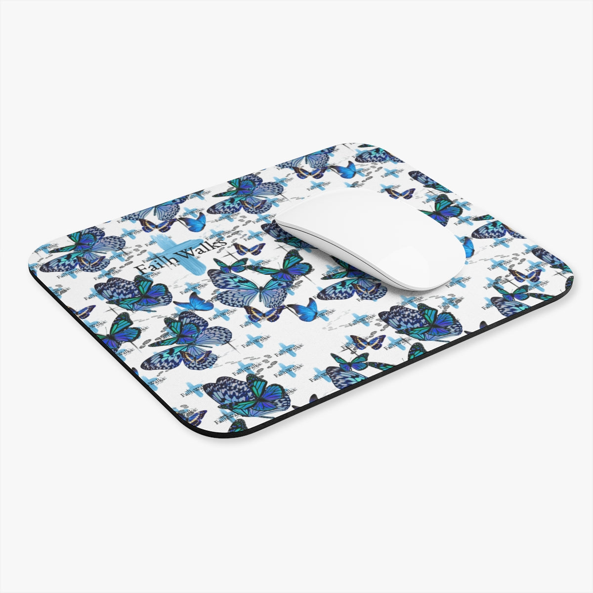 FaithWalks Butterflies and Crosses Mouse Pad